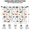 thumbnail image 2 of Blackout Kids Curtains,White Dinosaurs Geometric Plants Pattern Childrens Insulated Curtains Set Of 2,Bedroom Essentials,Toddler Room Decor 42"x54", 2 of 5