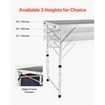 thumbnail image 4 of VEVOR Camping Kitchen Table Folding Portable Cook Station 3 Adjustable Height Aluminum, 4 of 9