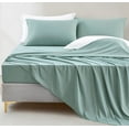 thumbnail image 2 of Chezmoi Collection Extra Soft Bed Sheets Set, Double Brushed Microfiber 14-Inches Deep Pockets, 4-Piece Sheet Set, California King, Aqua, 2 of 8