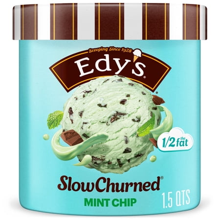 Edy’s/Dreyer’s Slow Churned Mint Chocolate Chip Light Ice Cream, 1.5 Qt