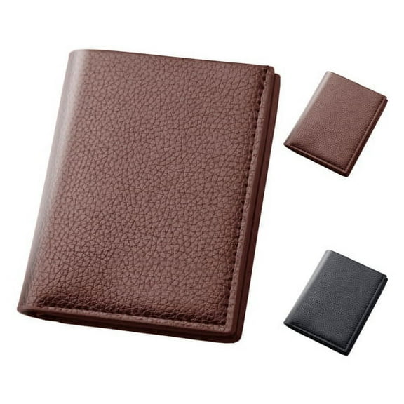 Zhaomeidaxi Mens Wallet Zipper PU Leather Card Holders Cowhide Zip Coin Pocket Bifold wallets for men