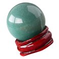 thumbnail image 4 of Crystal Ball with Wood Base for Home Decor Display Stand Green Synthesis Material 7 Inch, 4 of 5