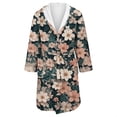thumbnail image 4 of Women's Fleece Plush Robe Long Warm Plush Bathrobe Loungewear Jacket Printed Comfort Robe, 4 of 5