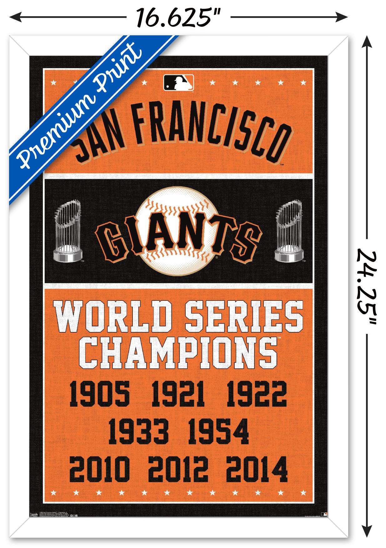 MLB San Francisco Giants - Champions Wall Poster, 14.725" x 22.375", Framed