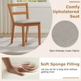 thumbnail image 6 of Costway Wooden Dining Chair Set of 4 Upholstered Seat & Breathable Slat Backrest, 6 of 9
