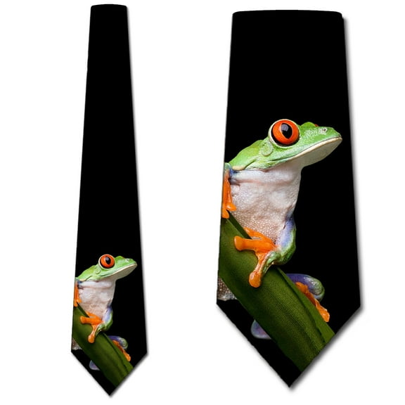 Frog Ties Mens Rain Forest Animal Necktie by Three Rooker