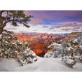 thumbnail image 3 of Drost, David 14x12 Black Modern Framed Museum Art Print Titled - Snowy Grand Canyon II, 3 of 5