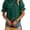 Dark Green, variant on Womens Tops Summer Loose Crew Neck Eyelet T-Shirts Dressy Casual Ruffle Sleeve Tunic Blouses, M