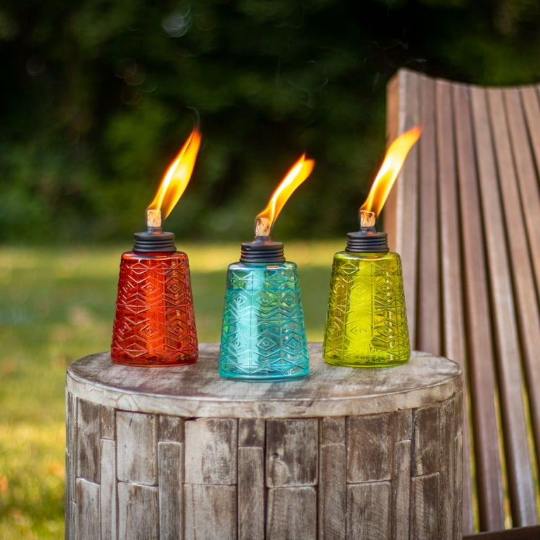 TIKI Brand Glass Tabletop Torch Trio TIKI Brand Glass Tabletop Torch Trio