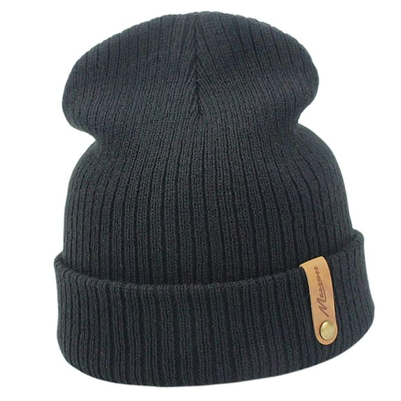 Gorro de punto , gorro cálido de inviern hombres y Negro Hugo Gorro de invierno