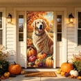 thumbnail image 4 of Yhmxh Thanksgiving Decoration Fall Door Cover, Autumn Pumpkin Front Door Banner Decor, Harvest Seasonal Door Backdrop, Farmhouse Front Door Hanging Decorations for Home Porch, 4 of 6