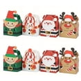 thumbnail image 1 of 24pcs Christmas Gift Boxes - 3D Cartoon Santa, Snowman & Reindeer Designs - Perfect For Cookies, Candy & Party Favors, 1 of 6