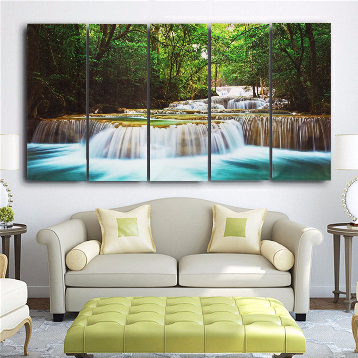 5PCS Modern Landscape Art Oil Painting Canvas Print Wall Art Picture