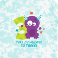 thumbnail image 4 of Inktastic Monster 3rd Birthday Boys or Girls Toddler T-Shirt, 4 of 5