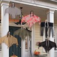 thumbnail image 5 of Floleo Halloween Ghost Linen Hanging Decoration, Skull Pendant Outdoor Party Prop, Spooky Bar KTV Decor, Horror Theme Scene Ornament., 5 of 6