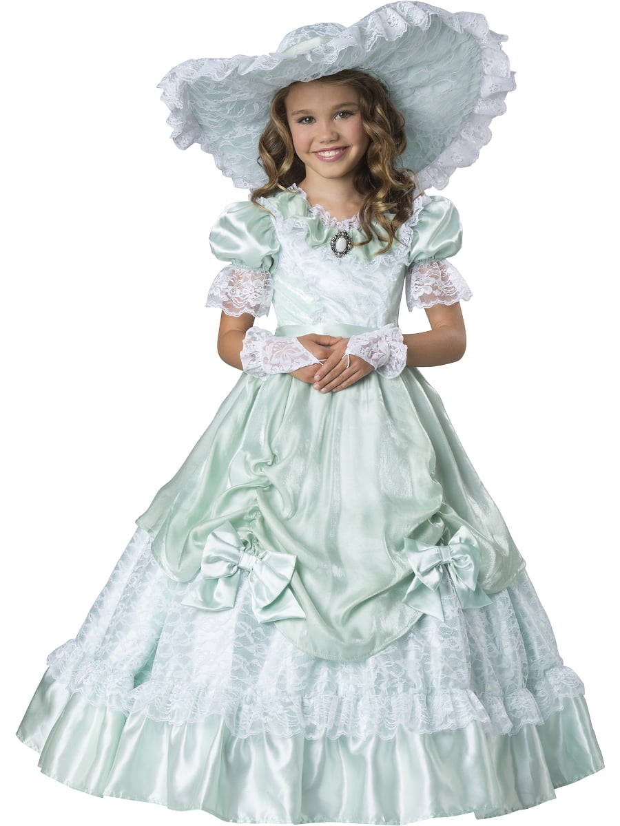 Beautiful Black and White Southern Belle Child Costume 