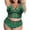 Green, variant on Plus Size Sexy Valentines Lingerie V-Neck High Waist Floral Lace Criss Cross Bra Panty Set No Underwire
