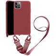 thumbnail image 1 of HAHDAXIA Case Compatible with iPhone 13 Pro,Hands Free Lanyard Soft Silica Gel Case with Cross-Body Belt & Adjustable Shoulder Strap Shockproof Protector (Wine Red, iPhone 13 Pro), 1 of 7