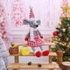 thumbnail image 1 of Muñeca de Ratón de Patas Largas de Tela a Cuadros Navideña, Pareja de Muñecas de Ratón, Decoración Navideña, 1 of 7