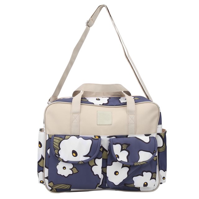 Bolsa de pañales portátil multifuncional, impermeable, elegante bolso de hombro, organizador para mamá