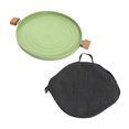 thumbnail image 2 of Pan de parrilla BBQ Plato de parrilla Bakeware redondo Plato de planchas para acampar con manijas para mochileros Restaurantes de picnic Casa de pesca, 2 of 7