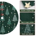 thumbnail image 6 of Christmas Tree Skirt,Dark Green Christmas Tree Pattern Christmas Tree Decor with Red Ribbon Ties,Round Shape,Christmas Decorations for Home 48"x48", 6 of 7