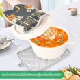 thumbnail image 3 of Yayeee Pot Holders Kitchen Heat Resistant with Pocket 7"x9.8" Cotton Oven Cooking Hot Pads, Halloween Skeletons, 3 of 7