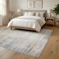 thumbnail image 3 of ODIKA 6'x9' Ultra-Soft Area Rug, Beige Boho Abstract Vintage Distressed Farmhouse Border An Under None Washable, Bare feet friendly, Silk-Touch for Guest Room, Bedroom, 3 of 7