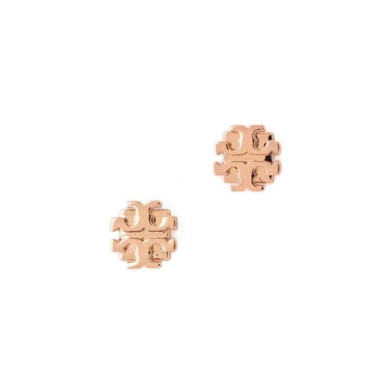 Tory Burch Small T Logo Stud Earrings, Rose Gold
