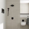 thumbnail image 2 of Milan 12-in Rain Showerhead Combo Shower System with Multi-function Handshower and Pressure Balanced Mixing Valve Matte Black, 2 of 6