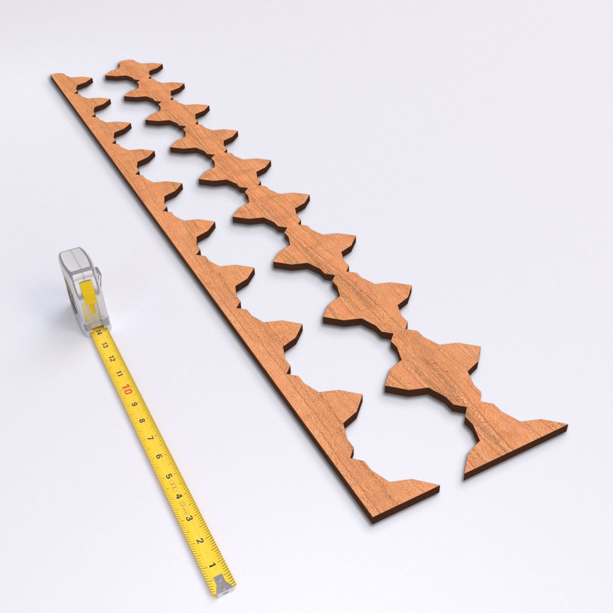 Ekena Millwork 47"H x 3/8"T Pandora Adjustable Wood Decorative Slat Wall Panel Kit, Cherry (contains 16 Slats + 1 Straight Edge Starter Slat)