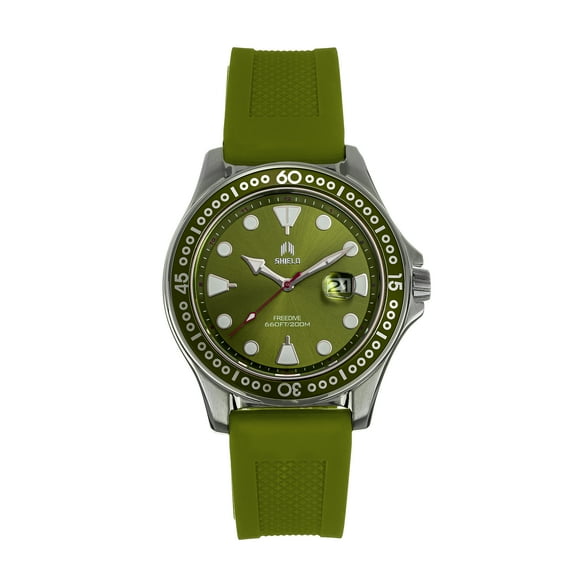 Shield Freedive Strap Watch w/Date - Green