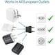 thumbnail image 4 of Adaptador de enchufe europeo, adaptadores de enchufe de salida de Europa, enchufe de alimentación de viaje Conector de alimentación universal Entrada de convertidor de enchufe de pared Enchufe de Europa / Asia (5 piezas, blanco Kuyhfg Bienvenido a Kuyhfg, 4 of 5