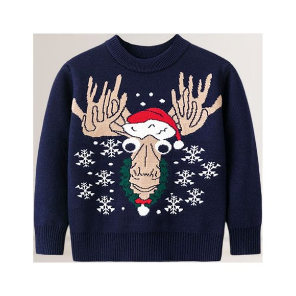 Pulls Basiques Dessin Animé pour Enfants Garçons Hiver Épais Chandail Côtelé Tenue Quotidienne