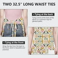thumbnail image 6 of Multicolor Ethnic Geometric Pattern Apron-Garden Aprons for Women with Pockets-Cotton Linen Waterproof Kitchen Cooking Gardening Aprons Adjustable for Kitchen,Cooking,BBQ and Salon 33x27 Inch, 6 of 7