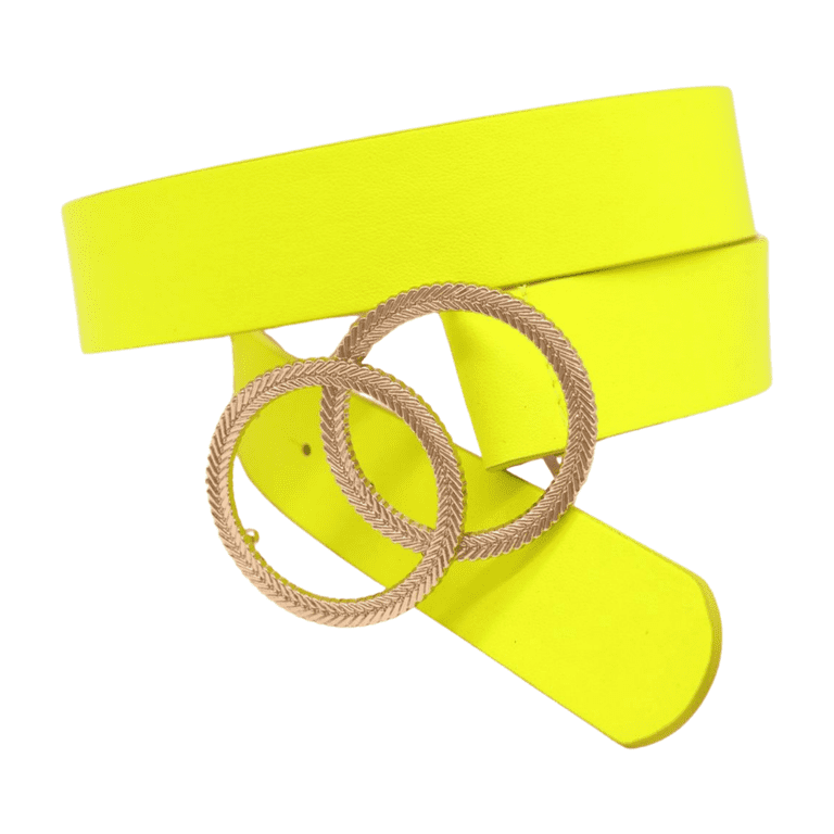 Bright Yellow Belt with Logo Buckle Amazon.com: Buckle-Down Seatbelt Belt - CAUTION Yellow/Black  main image 2