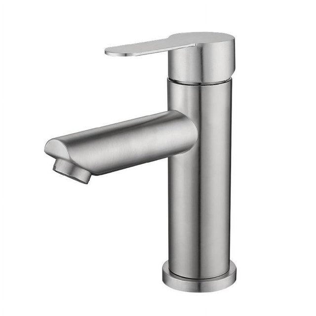 Grifo para lavabo de latón cromado. Grifo de baño, agua fría y caliente, clásico, monomando.