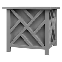 Pure Garden Outdoor Lattice Planter Box - 15.5-Inch Plant Pot, Gray