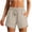 Khaki, variant on Women's 5"/ 7" Athletic Running Shorts Quick Dry Lightweight Workout Gym Shorts with Zipper Pockets UPF 50+ Purple,S