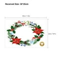 thumbnail image 3 of Christmas Windows Door Fridge Stickers Christmas Wreath Sticker Wall Decals Window Stickers Peel and Stick Removable for Xmas Home Decorations, 3 of 7