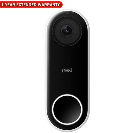 Nest (NC5100US) Hello Smart Wi-Fi Video Doorbell + 1 Year Extended