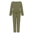 thumbnail image 5 of Kayannuo Womens Pants Set Women's Pants Fashion Woman Long Sleeve Blouse +Loose Pants Sets, 5 of 6