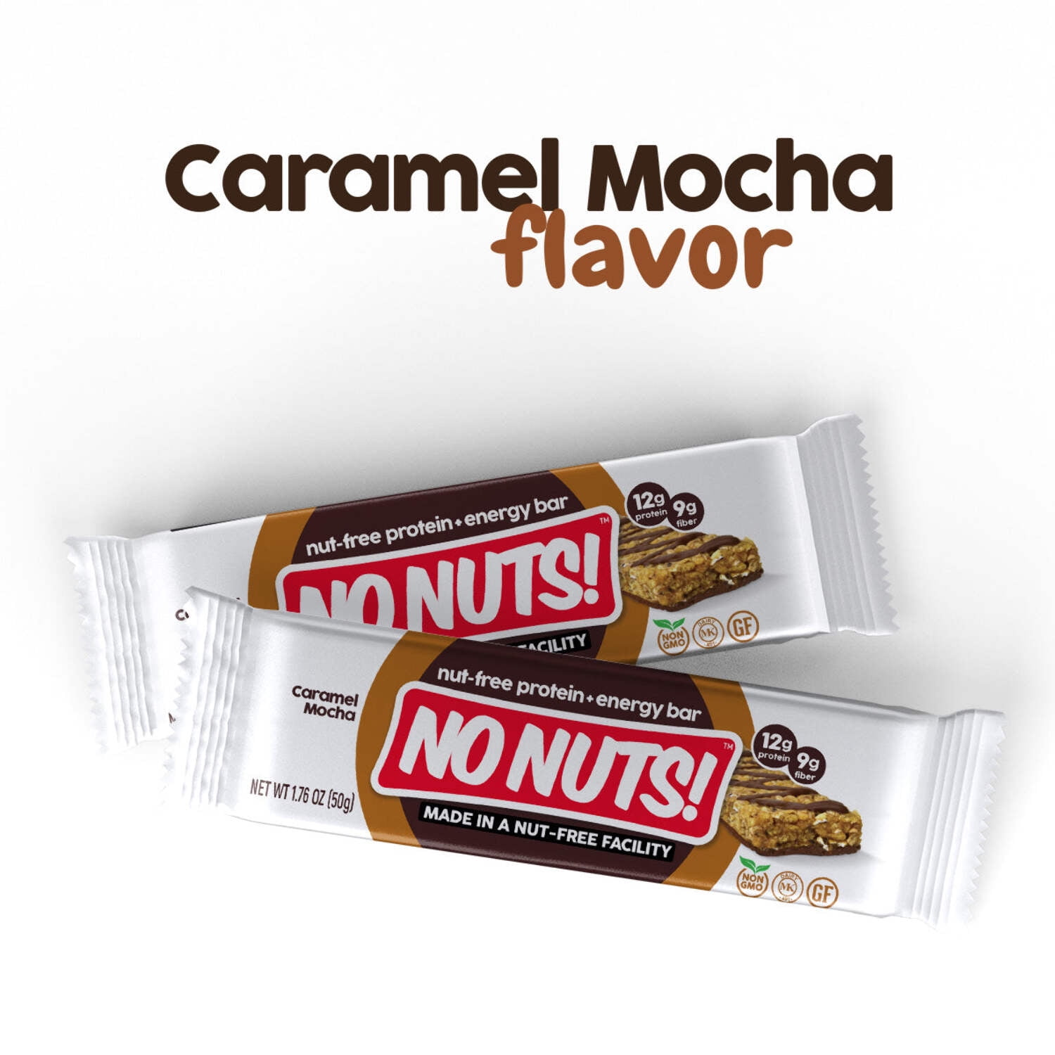 No Nuts! Chocolate Caramel Mocha Snack Bars - 12 Bar Pack