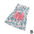 thumbnail image 1 of Wmool Robe Princesse Chien Imprimé Été avec Nœud Papillon Bouton Chiot Mignon Chat Skir C3, 1 of 9