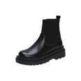 thumbnail image 1 of Woobling Chaussures d'Hiver Confortables pour Femmes, Bottines Décontractées à Bout Rond, Respirantes, Chelsea, Noir 6, 1 of 9