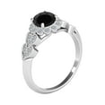 thumbnail image 4 of Mauli Jewels Engagement Rings for Women 1.15 Carat Black Diamond Halo Engagement Ring 4 prong 14K Solid White Gold, 4 of 7