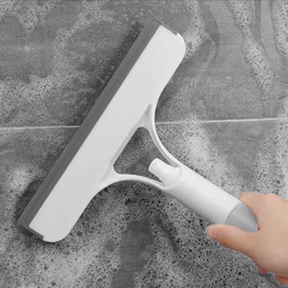 Household Double Water Spray Glass Scraper Wiper Tool for Efficient Window Cleaning and