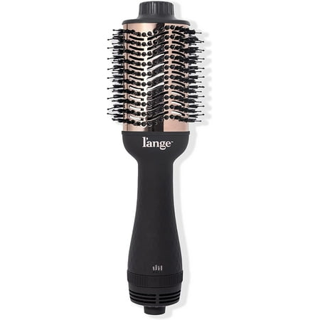 L'ange Hair Le Volume 2-in-1 Titanium Blow Dryer Brush Blush Hot Air Brush with Oval Barrel