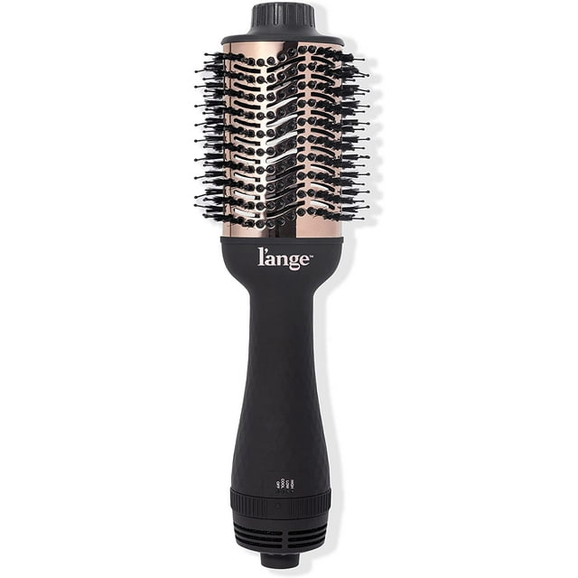 L'ange Hair Le Volume 2-in-1 Titanium Blow Dryer Brush Blush Hot Air Brush with Oval Barrel
