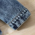 thumbnail image 6 of SHIWEN Toddler Baby Girls Jean Jacket Kids Fringe Hem Denim Jacket for Spring Fall Long Sleeve Coat Girls Casual Outerwear 1 -6 Years, 6 of 9
